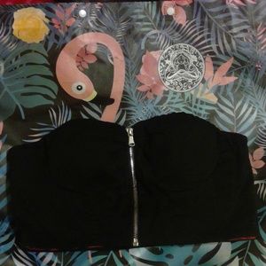 Front Zip Halter Top